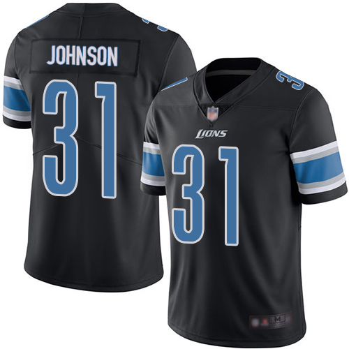 Detroit Lions Limited Black Youth Ty Johnson Jersey NFL Football 31 Rush Vapor Untouchable